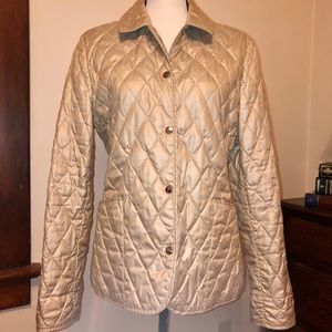 Burberry Quilted Jacket Tan/Beige Women’s Sz Small